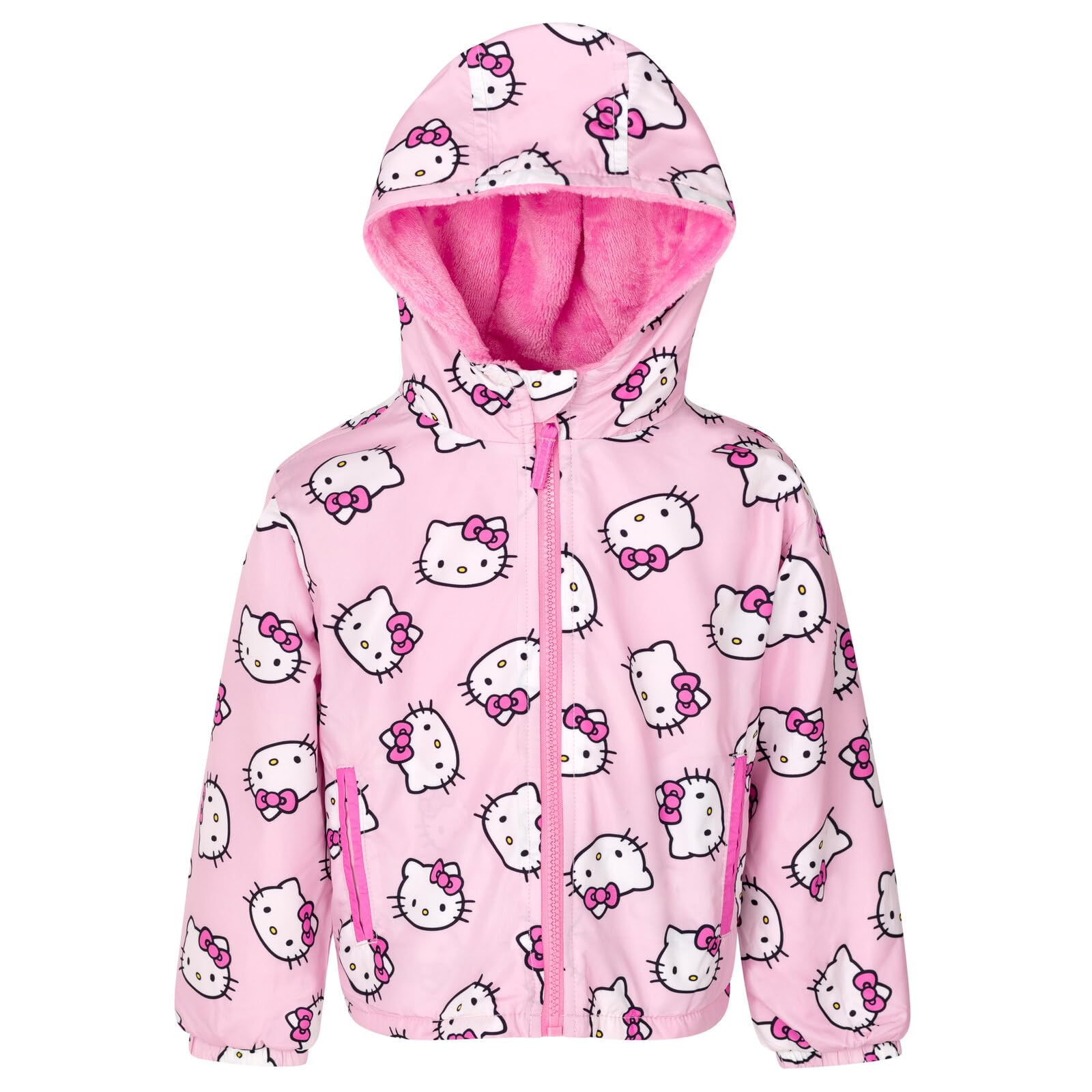 Hello Kitty Little Girls Zip Up Windbreaker Jacket Pink 7